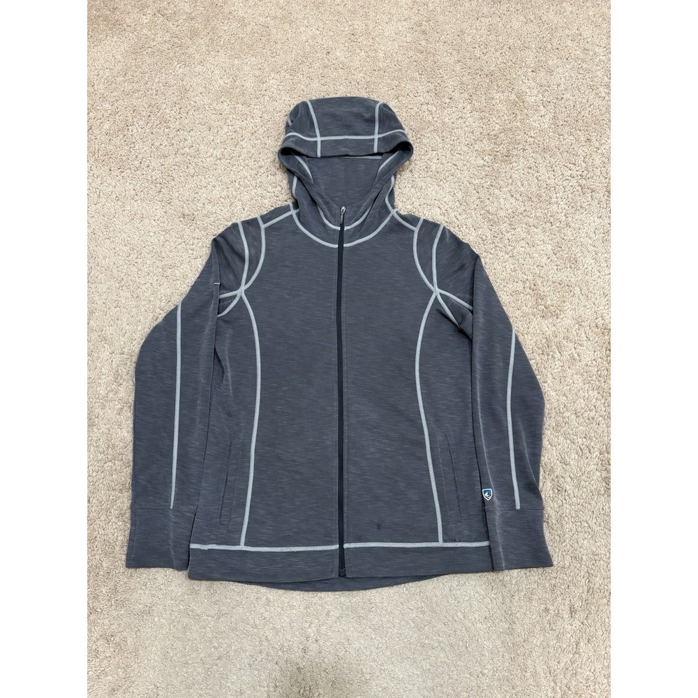 Kuhl Stargazer Women's XS Full Zip Hoodie Gray Scuba Outdoors Hike Activewear